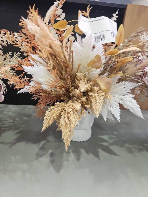 EX STAGING FAUX FLOWER ARRANGEMENT IN POT, SOLD AS IS EX STAGING FAUX FLOWER ARRANGEMENT IN POT, SOLD AS IS