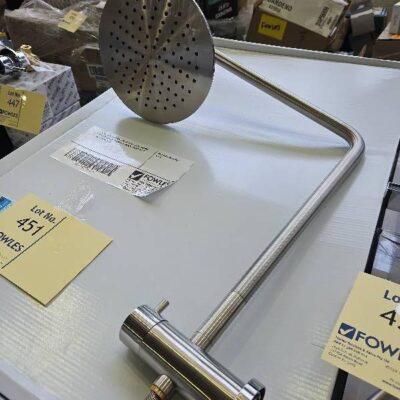 NEW VITO BERTONI ADLER DUAL ELITE ROUND RAIN SHOWER, BRUSHED NICKEL, SOLD AS IS, NO WARRANTY NEW VITO BERTONI ADLER DUAL ELITE ROUND RAIN SHOWER, BRUSHED NICKEL, SOLD AS IS, NO WARRANTY