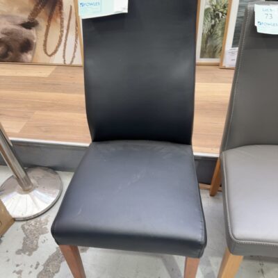 FURNITURE RETAILER CLOSURE - BLACK LEATHER DINING CHAIR, SOLD AS IS FURNITURE RETAILER CLOSURE - BLACK LEATHER DINING CHAIR, SOLD AS IS