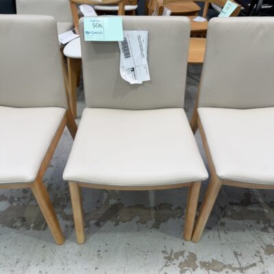 FURNITURE RETAILER CLOSURE - CREAM LEATHER KODA DINING CHAIR, SOLD AS IS FURNITURE RETAILER CLOSURE - CREAM LEATHER KODA DINING CHAIR, SOLD AS IS
