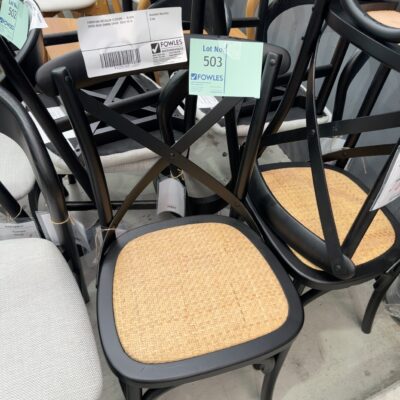FURNITURE RETAILER CLOSURE - BLACK CROSS BACK DINING CHAIR, SOLD AS IS FURNITURE RETAILER CLOSURE - BLACK CROSS BACK DINING CHAIR, SOLD AS IS