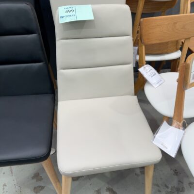 FURNITURE RETAILER CLOSURE - CREAM PU DINING CHAIR, SOLD AS IS FURNITURE RETAILER CLOSURE - CREAM PU DINING CHAIR, SOLD AS IS