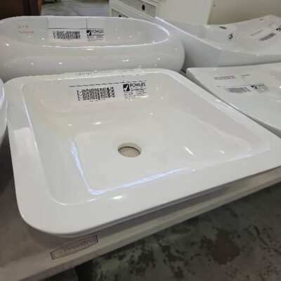 EX DISPLAY SQUARE ABOVE COUNTER VANITY BASIN, SOLD AS IS