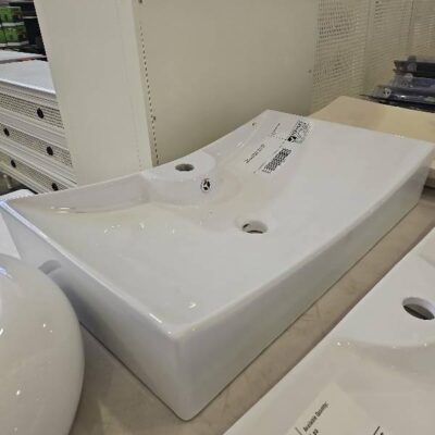 EX DISPLAY LARGE RECTANGLE ABOVE COUNTER VANITY BASIN, SOLD AS IS