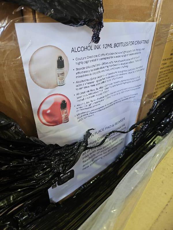 PALLET OF ASSORTED COUTOURE CREATIONS CRAFT INKS & INK PADS, SOLD AS IS PALLET OF ASSORTED COUTOURE CREATIONS CRAFT INKS & INK PADS, SOLD AS IS