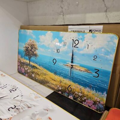 NEW RECTANGLE DECORATIVE WALL CLOCK. SOLD AS IS NEW RECTANGLE DECORATIVE WALL CLOCK. SOLD AS IS