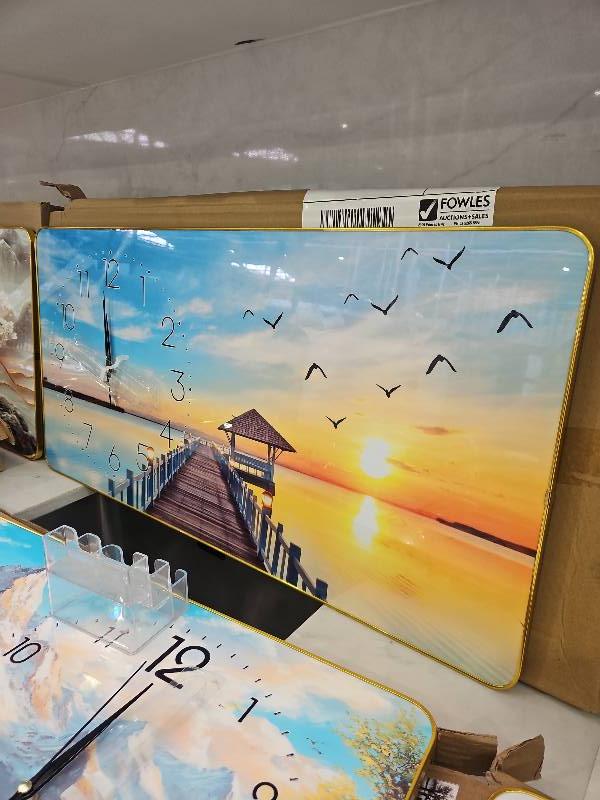 NEW RECTANGLE DECORATIVE WALL CLOCK. SOLD AS IS NEW RECTANGLE DECORATIVE WALL CLOCK. SOLD AS IS