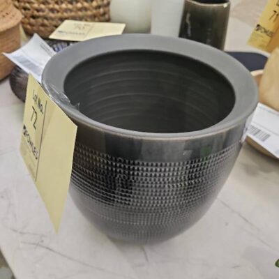 FURNITURE RETAILER CLOSURE - INDOOR CHARCOAL CERAMIC PLANT POT SOLD AS IS FURNITURE RETAILER CLOSURE - INDOOR CHARCOAL CERAMIC PLANT POT SOLD AS IS