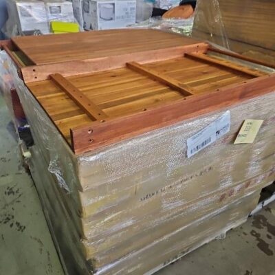 PALLET OF WOODEN BENCHTOPS- 2 PER CARTON SOLD A S IS
