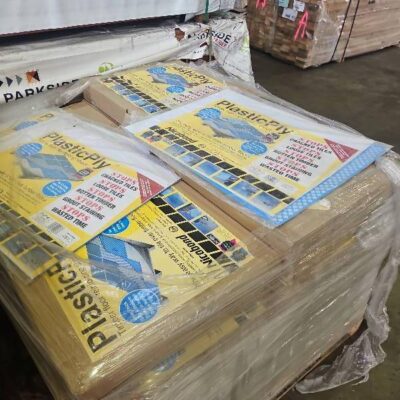 PALLET OF PLASTIC PLY TIMBER FLOOR REINFORCING SHEETS PALLET OF PLASTIC PLY TIMBER FLOOR REINFORCING SHEETS
