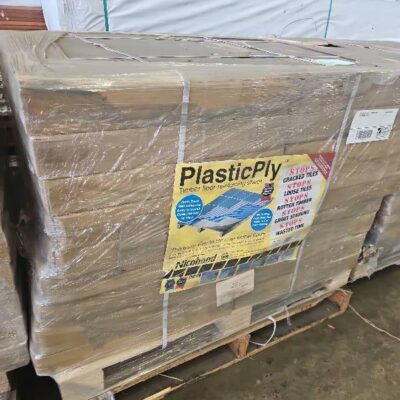 PALLET OF PLASTIC PLY TIMBER FLOOR REINFORCING SHEETS