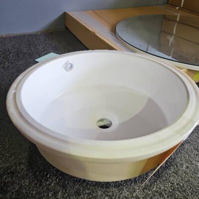 PLAZA 42.5 DIA ROUND UNDERCOUNTER BASIN WITH OVERFLOW