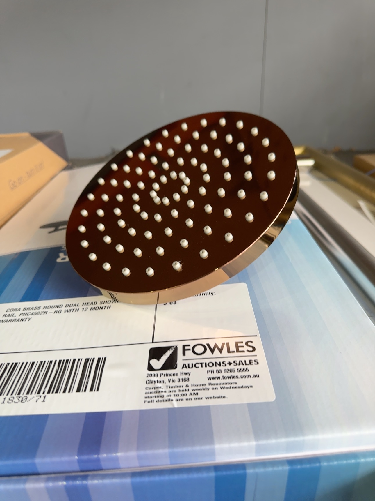 CORA BRASS ROUND DUAL HEAD SHOWER RAIL, PHC4502R-RG WITH 12 MONTH WARRANTY CORA BRASS ROUND DUAL HEAD SHOWER RAIL, PHC4502R-RG WITH 12 MONTH WARRANTY