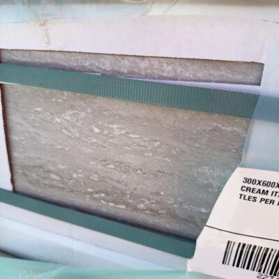 300X600X10MM PORCERLAIN TRAVERTINO CREAM ITALIAN MADE TILES (40 BOXES OF 6 TLES PER PALLET)