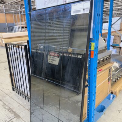 EX HIRE- LARGE DESIGNER SMOKE FINISH MIRROR SOLD AS IS