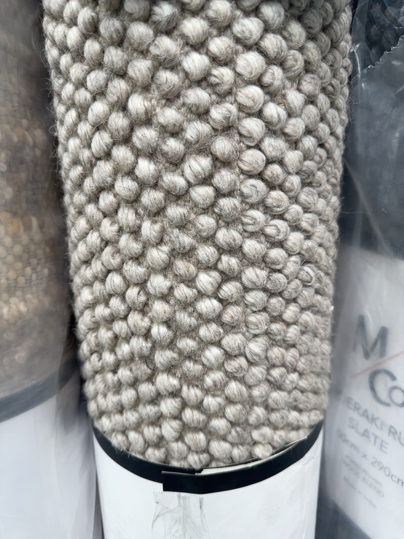 EX DISPLAY WOOL LOOP RUG, HAND WOVEN, BEIGE, 200CM X 290CM, RRP$1499 EX DISPLAY WOOL LOOP RUG, HAND WOVEN, BEIGE, 200CM X 290CM, RRP$1499