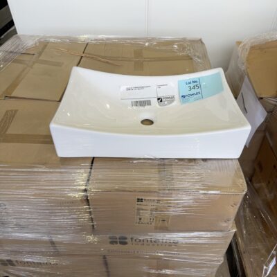 PALLET OF 13 ROCHESTER ABOVE COUNTER BASINS, RM-2032, SOLD AS IS PALLET OF 13 ROCHESTER ABOVE COUNTER BASINS, RM-2032, SOLD AS IS