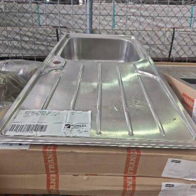 BRAND NEW FRANKE SINGLE BOWL SINK ISIS SSX611 WITH LEFT HAND DRAINER, INCLUDES FRANKE WASTE AND CLIPS, WK662X1 AND OF427X1