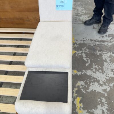 EX DISPLAY AMALFI SOFA TABLE CONSOLE, NATURAL LINEN, (PART OF COUCH ONLY) SOLD AS IS EX DISPLAY AMALFI SOFA TABLE CONSOLE, NATURAL LINEN, (PART OF COUCH ONLY) SOLD AS IS