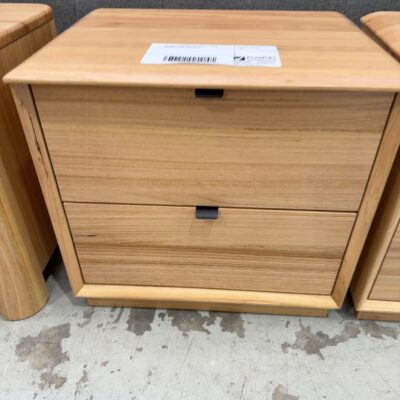 EX DISPLAY MALIBU MESSMATE TIMBER BEDSIDE TABLE SOLD AS IS