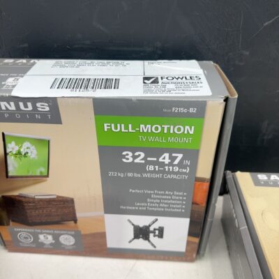 NEW SANUS F 215C-B2, FULL MOTION TV WALL MOUNT, EXTENDS TO 39CM, SWIVEL 45 DEGREE, FITS MOST FLAT PANEL TV 32" TO 47", RRP$159.00