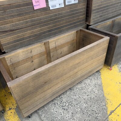 NEW HARDWOOD PLANTER BOXES 1150MM X 450MM X 450MM WITH CASTOR WHEELS