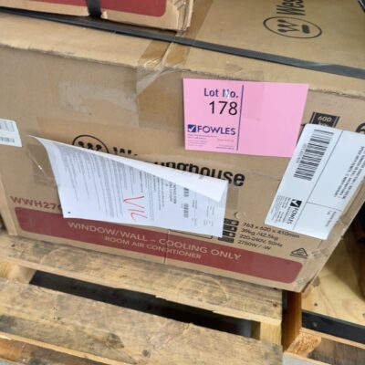 WESTINGHOUSE WWH27CWA 2.7KW COOLING ONLY WINDOW OR WALL AIRCONDITIONER, 3 SPEED WITH REMOTE, 12 MONTH WARRANTY