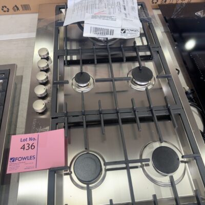 AEG HG90FX-MB 900MM GAS COOKTOP, 5 BURNER WITH RECESSED BURNERS, POWERFUL TRIPLE RING WOK BURNER FOR HIGH HEAT, CAST IRON TRIVETS, RRP$2399