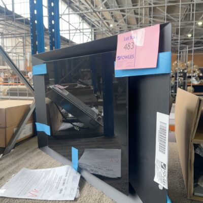 AEG 900MM ANGLED RANGEHOOD, MATTE BLACK WITH SILENCE TECH, HOB2HOOD FUNCTION AND DIMMABLE LED LIGHTING, 24 MONTH WARRANTY RRP$2998