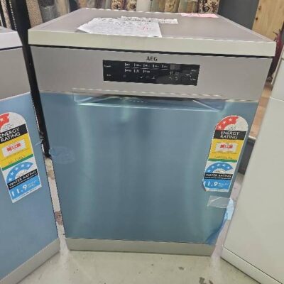 AEG 600MM DISHWASHER FFB53600PM S/STEEL, WITH 8 PROGRAMS, MAXIFLEX CUTLERY DRAWER & PROCLEAN SATELLITE SPRAY ARM, RRP$1699, 24 MONTH WARRANTY