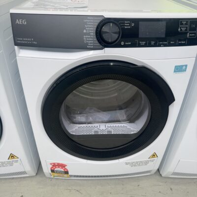 AEG 600MM HEAT PUMP DRYER T738A40BC, 7000 SERIES, 8KG, HYGIENE CYCLE, PRECISE AIR PROTECTION, 24 MONTH WARRANTY RRP$1699