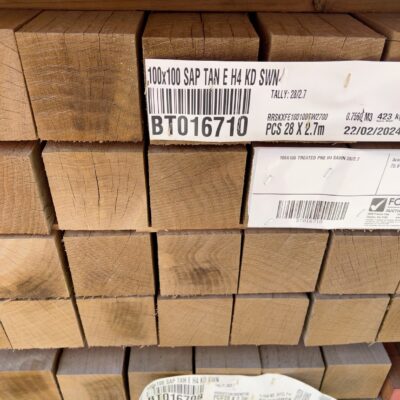 100X100 TREATED PNE H4 SAWN 28/2.7 100X100 TREATED PNE H4 SAWN 28/2.7