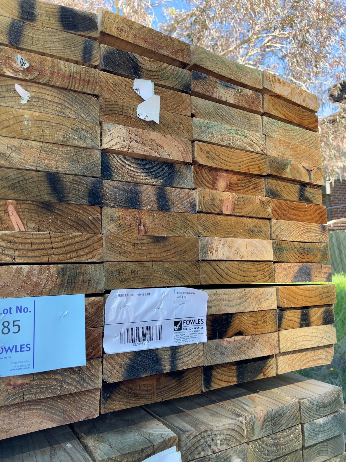 TRTD PINE RHD 190X45 5.4M TRTD PINE RHD 190X45 5.4M