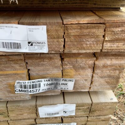 150X12 TREATED PINE H3 TAN E FENCE PALINGS 150/1.5