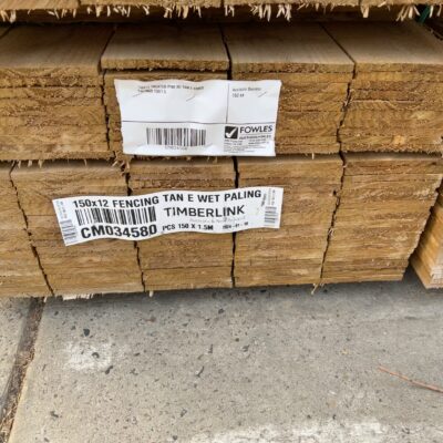 150X12 TREATED PINE H3 TAN E FENCE PALINGS 150/1.5 150X12 TREATED PINE H3 TAN E FENCE PALINGS 150/1.5