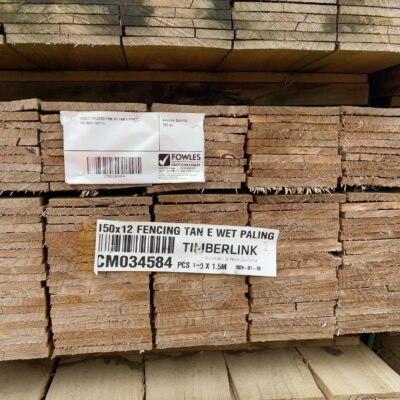 150X12 TREATED PINE H3 TAN E FENCE PALINGS 150/1.5
