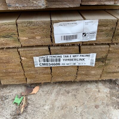 150X12 TREATED PINE H3 TAN E FENCE PALINGS 150/1.5 150X12 TREATED PINE H3 TAN E FENCE PALINGS 150/1.5
