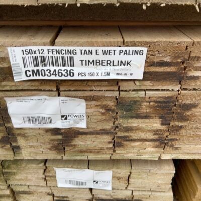 150X12 TREATED PINE H3 TAN E FENCE PALINGS 150/1.5 150X12 TREATED PINE H3 TAN E FENCE PALINGS 150/1.5