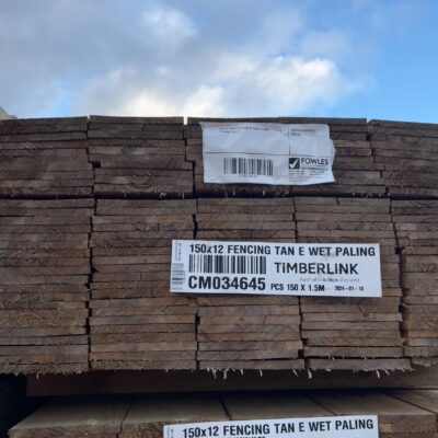 150X12 TREATED PINE H3 TAN E FENCE PALINGS 150/1.5