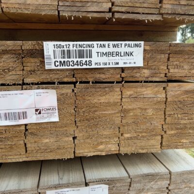 150X12 TREATED PINE H3 TAN E FENCE PALINGS 150/1.5 150X12 TREATED PINE H3 TAN E FENCE PALINGS 150/1.5