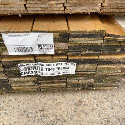 150X12 TREATED PINE H3 TAN E FENCE PALINGS 150/1.5
