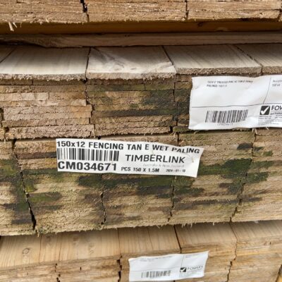 150X12 TREATED PINE H3 TAN E FENCE PALINGS 150/1.5
