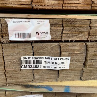 150X12 TREATED PINE H3 TAN E FENCE PALINGS 150/1.5 150X12 TREATED PINE H3 TAN E FENCE PALINGS 150/1.5