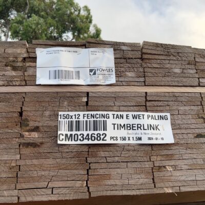 150X12 TREATED PINE H3 TAN E FENCE PALINGS 150/1.5