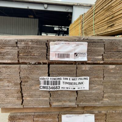 150X12 TREATED PINE H3 TAN E FENCE PALINGS 150/1.5