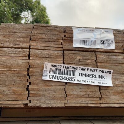150X12 TREATED PINE H3 TAN E FENCE PALINGS 150/1.5
