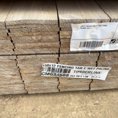 150X12 TREATED PINE H3 TAN E FENCE PALINGS 150/1.5 150X12 TREATED PINE H3 TAN E FENCE PALINGS 150/1.5