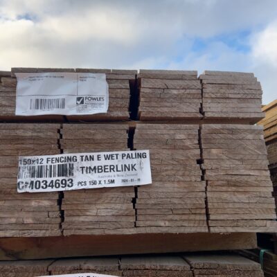 150X12 TREATED PINE H3 TAN E FENCE PALINGS 150/1.5 150X12 TREATED PINE H3 TAN E FENCE PALINGS 150/1.5