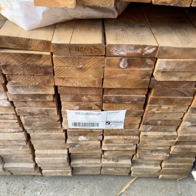 PACK OF 140X35 PINE (PACK IS WEATHERED AND MAY CONTAIN MOULD) SOLD AS IS