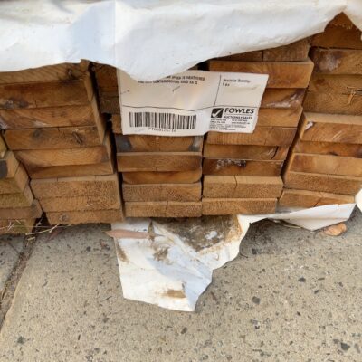 PACK OF 140X35 PINE (PACK IS WEATHERED AND MAY CONTAIN MOULD) SOLD AS IS